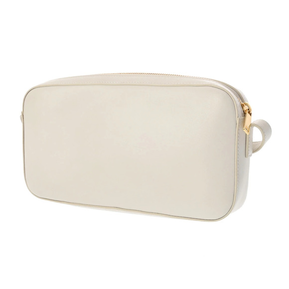Celine Handbags - Celine White Cuile Leather Shoulder Bag Triomphe White
